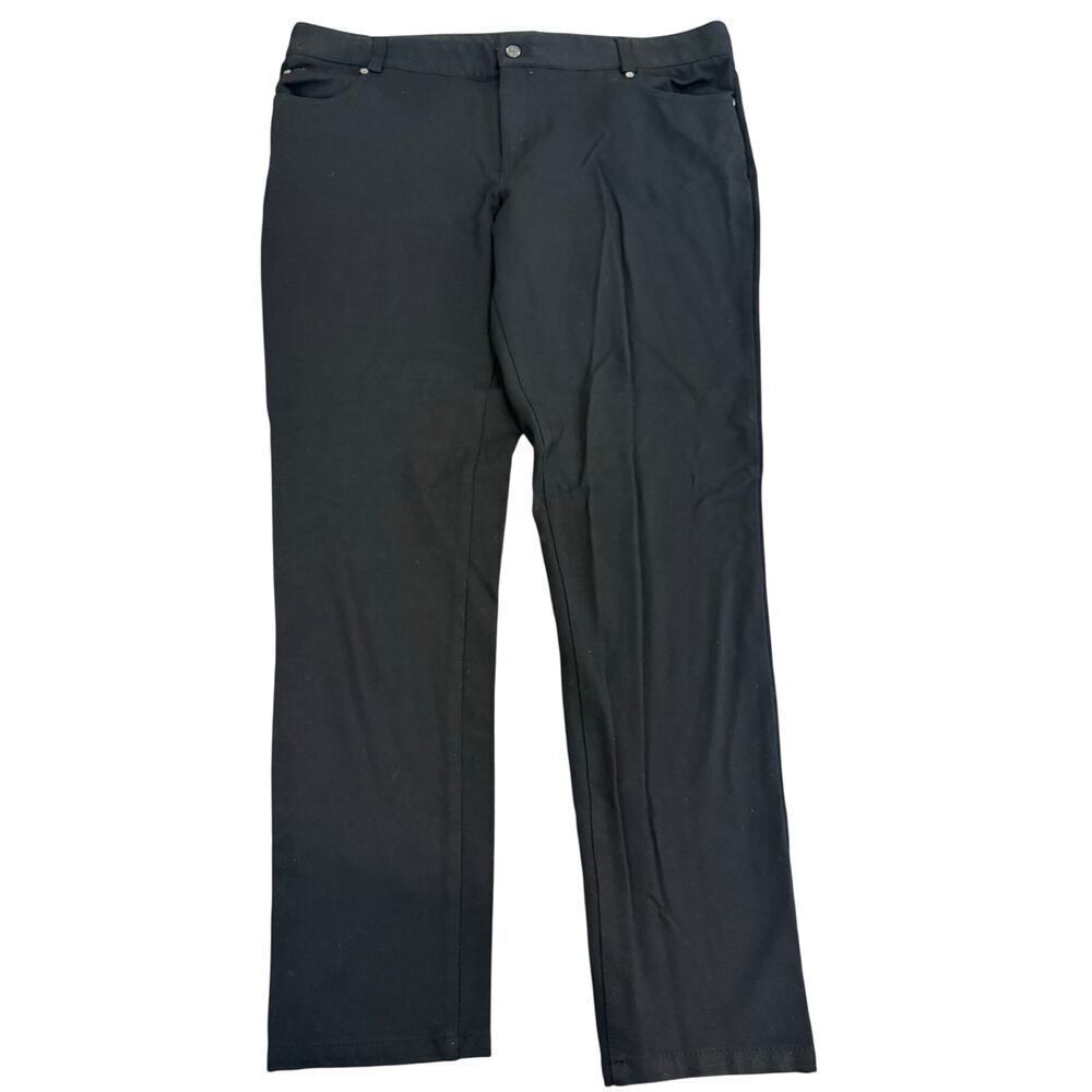TORY BURCH Black Straight Leg Pant Pants Women size L